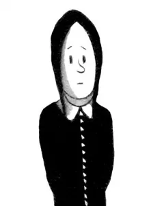 Personaje de dibujos animados de Wednesday Addams