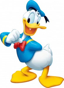 Personaje de dibujos animados de Pato Donald