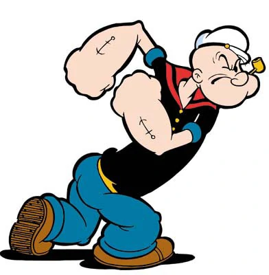 Personaje de dibujos animados de Popeye, el marino